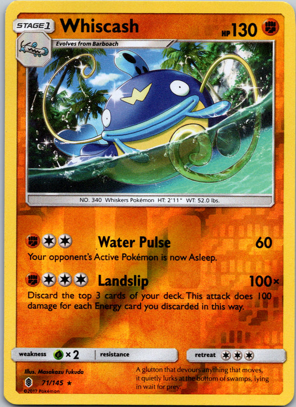 Whiscash [71/145] [Guardians Rising] Reverse Holofoil