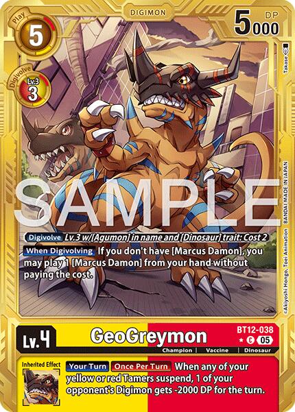 GeoGreymon - BT12-038 (Gold Border)
