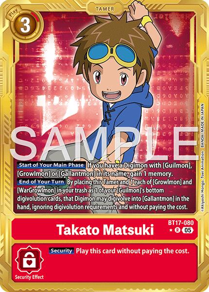 Takato Matsuki - BT17-080 (Gold Border)