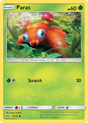 Paras [4/149] [Sun & Moon Base Set] Reverse Holofoil