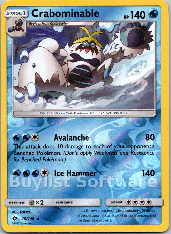 Crabominable [43/149] [Sun & Moon Base Set] Reverse Holofoil