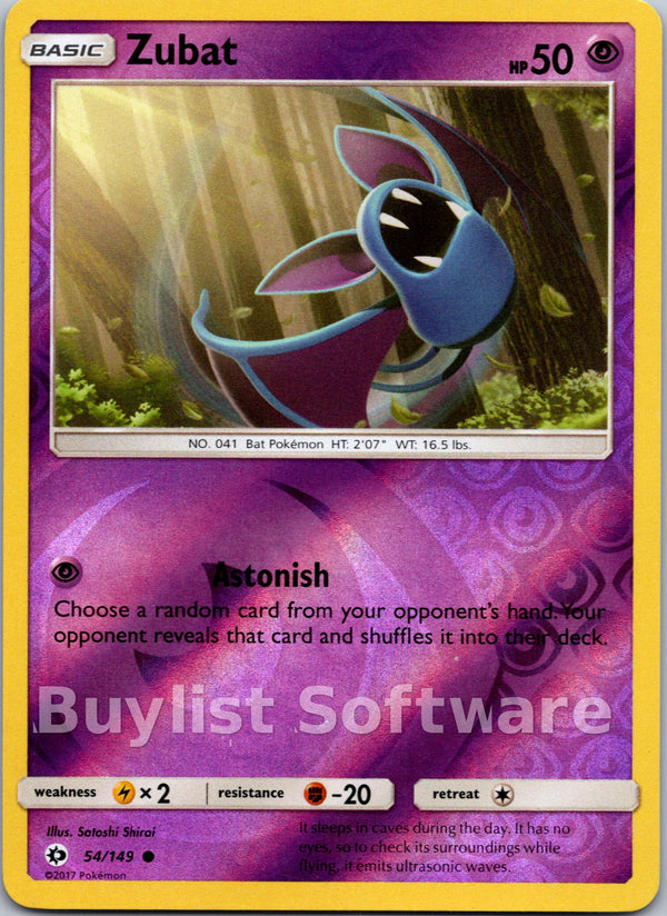 Zubat [54/149] [Sun & Moon Base Set] Reverse Holofoil