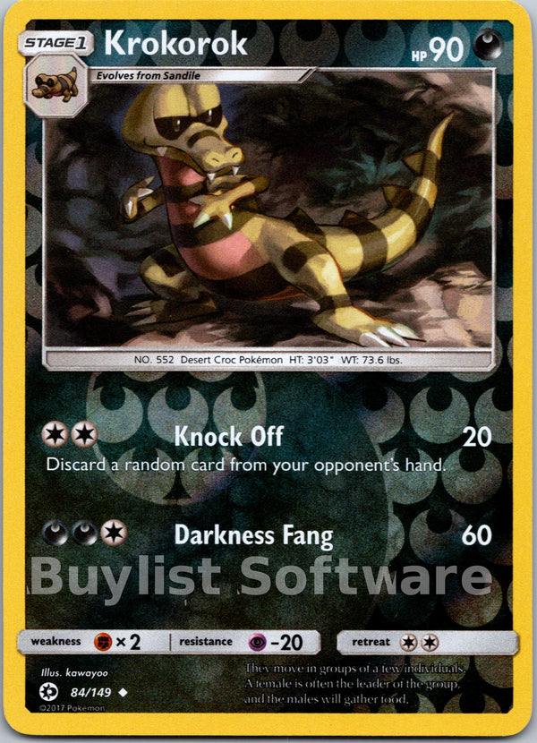 Krokorok [84/149] [Sun & Moon Base Set] Reverse Holofoil