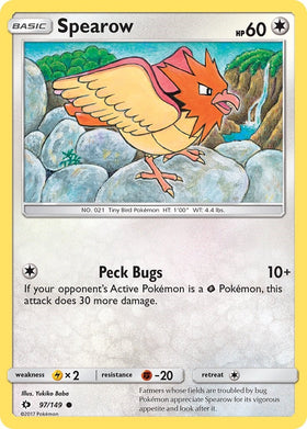Spearow [97/149] [Sun & Moon Base Set] Reverse Holofoil