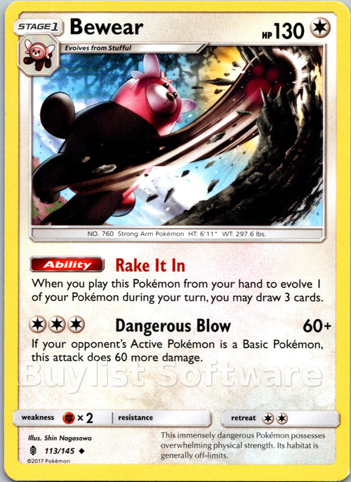 Bewear [113/145] [Guardians Rising] Reverse Holofoil
