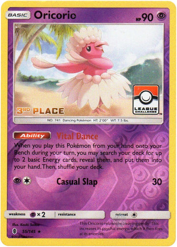 Oricorio (League Challenge) [3rd Place] [055/145] [League & Championship Cards] Reverse Holofoil