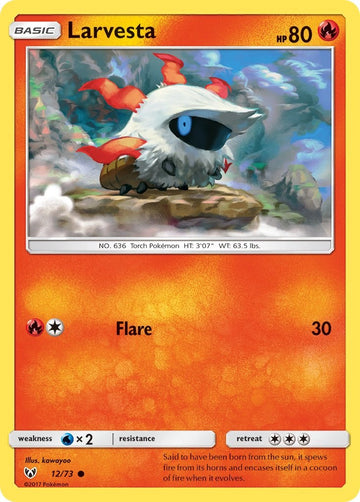 Larvesta [12/73] [Shining Legends] Reverse Holofoil