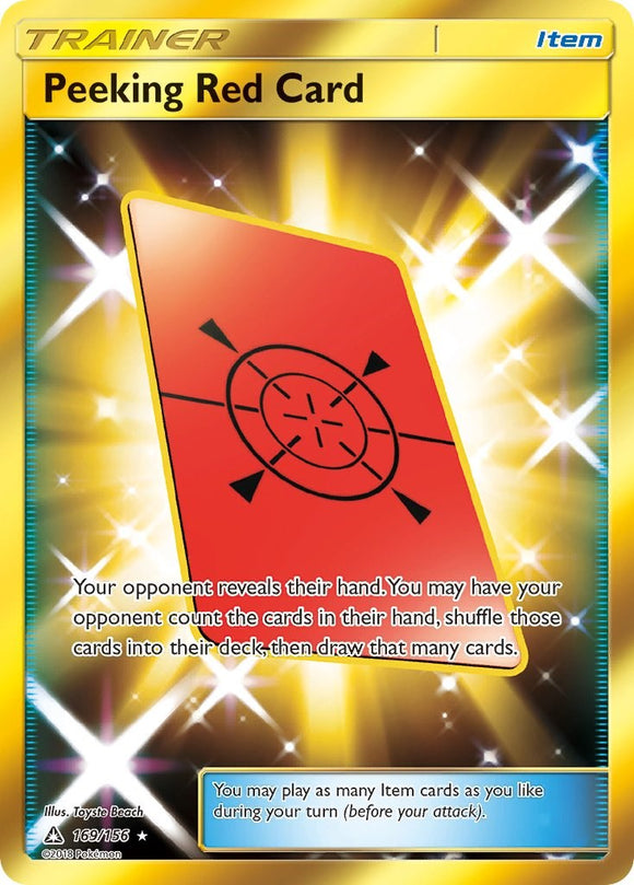 Peeking Red Card (Secret Rare) [169/156] [Ultra Prism] Holofoil