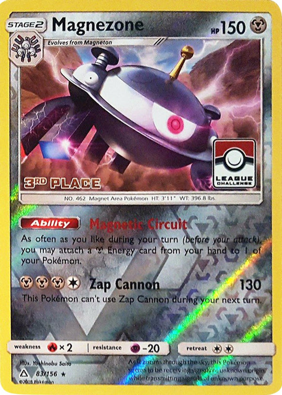 Magnezone (League Challenge) [3rd Place] [083/156] [League & Championship Cards] Reverse Holofoil