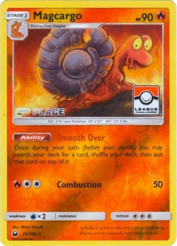 Magcargo (League Challenge) [2nd Place] [024/168] [League & Championship Cards] Reverse Holofoil