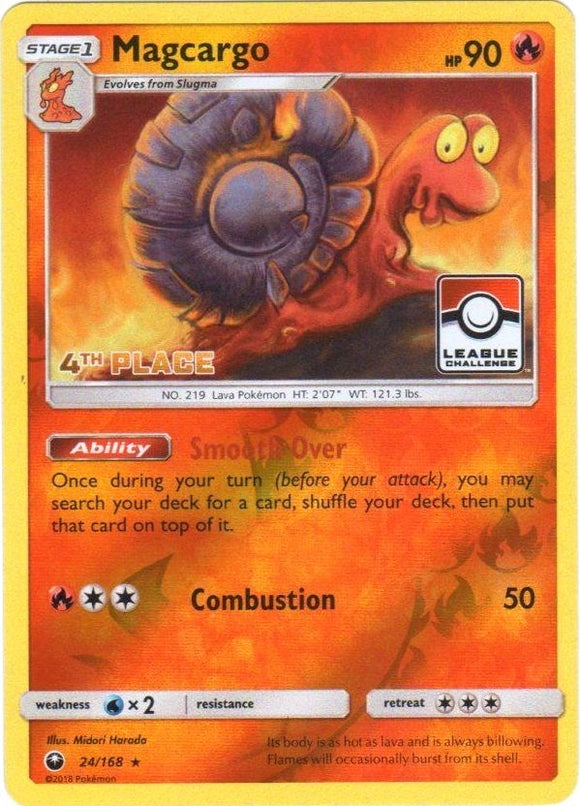 Magcargo (League Challenge) [4th Place] [024/168] [League & Championship Cards] Reverse Holofoil