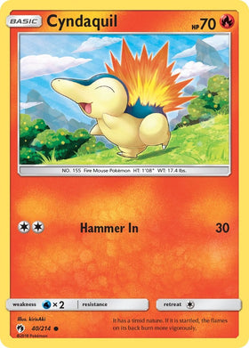 Cyndaquil (40) [40/214] [Lost Thunder] Reverse Holofoil