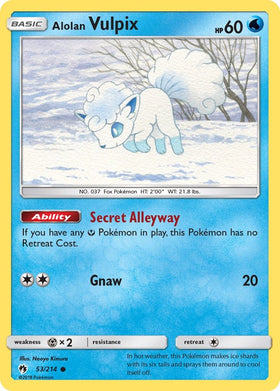 Alolan Vulpix [53/214] [Lost Thunder] Reverse Holofoil