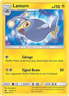 Lanturn [74/214] [Lost Thunder] Reverse Holofoil