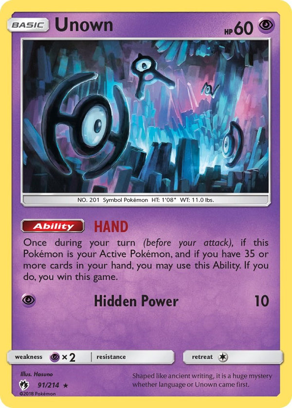 Unown (91) [91/214] [Lost Thunder]