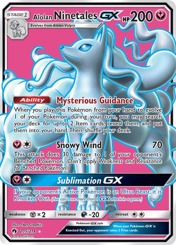 Alolan Ninetales GX [205/214] [Lost Thunder] Holofoil
