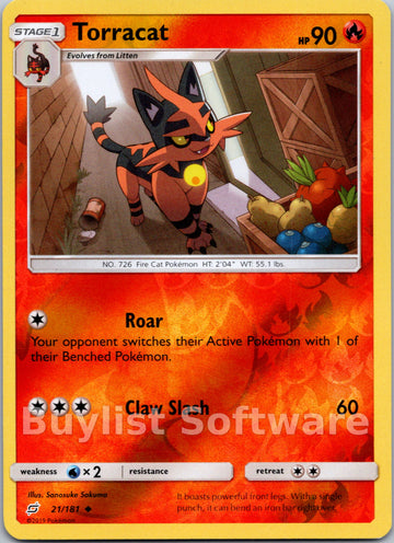 Torracat [21/181] [Team Up] Reverse Holofoil