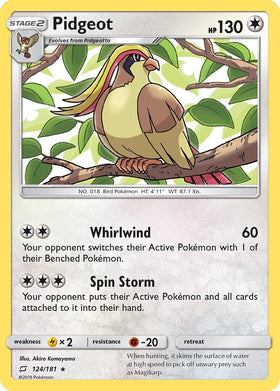 Pidgeot [124/181] [Team Up] Reverse Holofoil