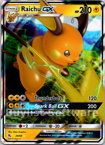 Raichu GX [20/68] [Hidden Fates] Holofoil
