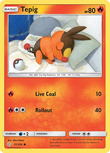 Tepig [31/236] [Cosmic Eclipse] Reverse Holofoil