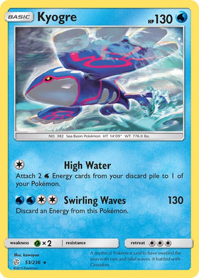 Kyogre [53/236] [Cosmic Eclipse] Reverse Holofoil