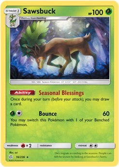 Sawsbuck (Non Foil) [016/236] [Cosmic Eclipse]