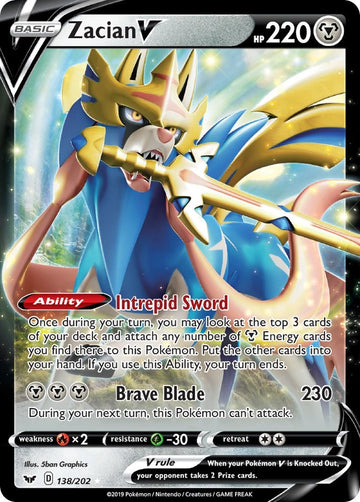 Zacian V [138/202] [Sword & Shield Base Set] Holofoil