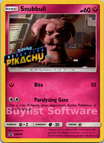 Snubbull (Detective Pikachu Stamped) [SM200] [Sun & Moon Promos] Holofoil
