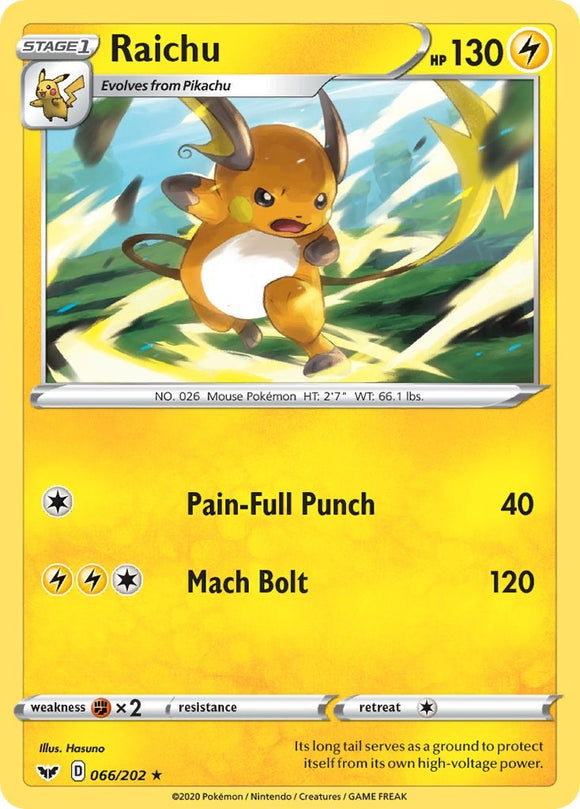 Raichu [066/202] [Sword & Shield Base Set]