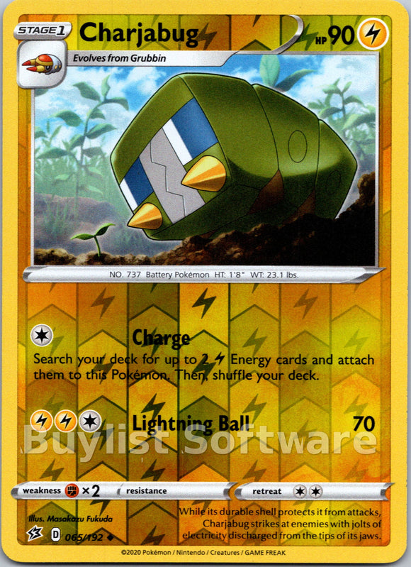 Charjabug [065/192] [Rebel Clash] Reverse Holofoil