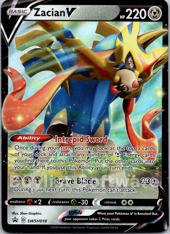 Zacian V [SWSH018] [Sword & Shield Promo Cards] Holofoil