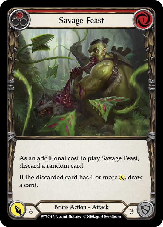 Savage Feast (Red) [WTR014] [Welcome to Rathe] 1st Edition Rainbow Foil