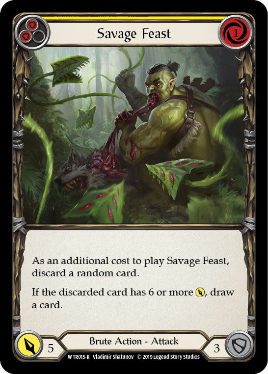 Savage Feast (Yellow) [WTR015] [Welcome to Rathe] Unlimited Edition Rainbow Foil