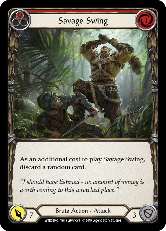 Savage Swing (Red) [WTR020] [Welcome to Rathe] 1st Edition Rainbow Foil