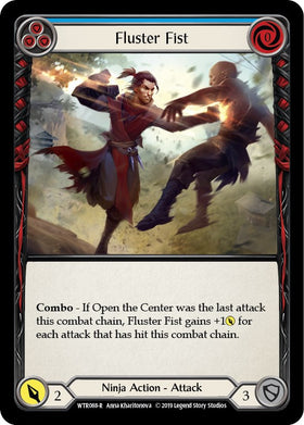 Fluster Fist (Blue) [WTR088] [Welcome to Rathe] 1st Edition Rainbow Foil