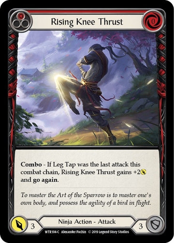 Rising Knee Thrust (Red) [WTR104] [Welcome to Rathe] Unlimited Edition Rainbow Foil