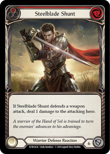 Steelblade Shunt (Red) [WTR126] [Welcome to Rathe] 1st Edition Rainbow Foil