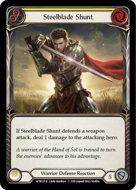Steelblade Shunt (Yellow) [WTR127] [Welcome to Rathe] 1st Edition Rainbow Foil