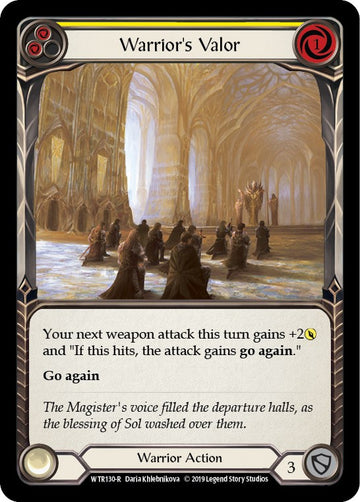 Warrior's Valor (Yellow) [WTR130] [Welcome to Rathe] Unlimited Edition Normal