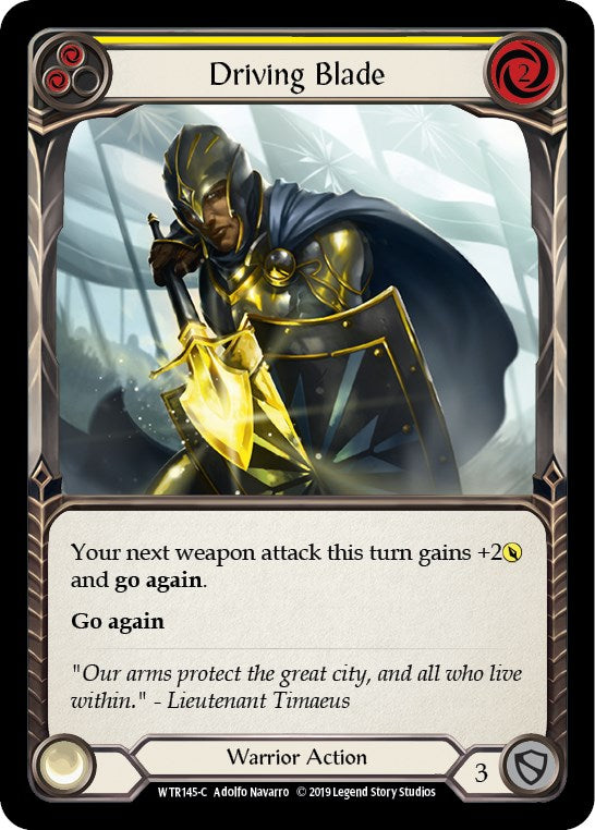 Driving Blade (Yellow) [WTR145] [Welcome to Rathe] Unlimited Edition Rainbow Foil