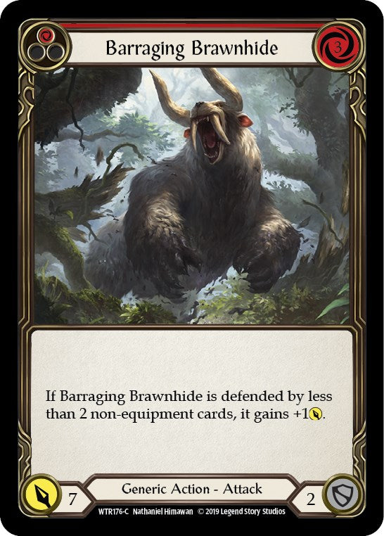 Barraging Brawnhide (Red) [WTR176] [Welcome to Rathe] Unlimited Edition Normal