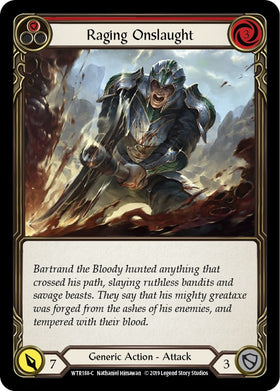 Raging Onslaught (Red) [WTR188] [Welcome to Rathe] Unlimited Edition Rainbow Foil