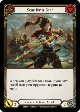 Scar for a Scar (Blue) [WTR193] [Welcome to Rathe] 1st Edition Rainbow Foil