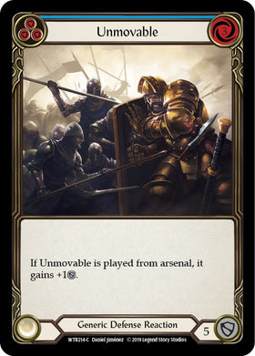 Unmovable (Blue) [WTR214] [Welcome to Rathe] 1st Edition Rainbow Foil