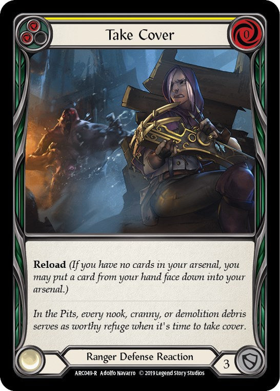 Take Cover (Yellow) [ARC049] [Arcane Rising] 1st Edition Normal