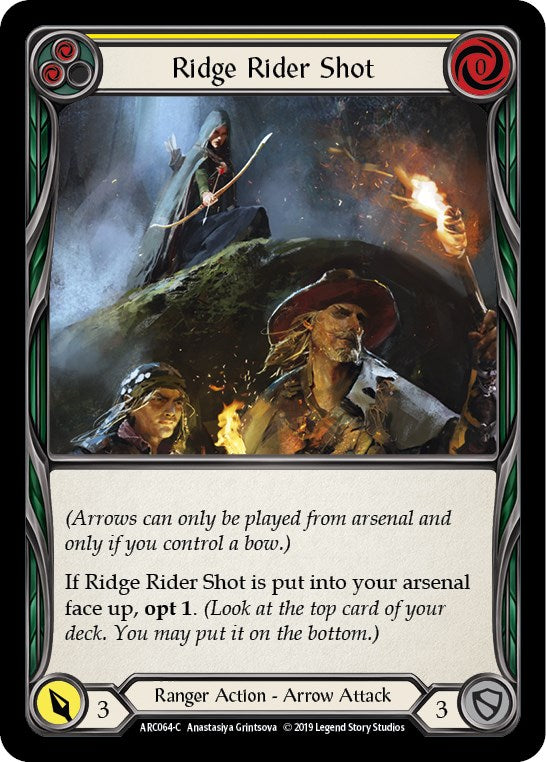 Ridge Rider Shot (Yellow) [ARC064] [Arcane Rising] 1st Edition Normal