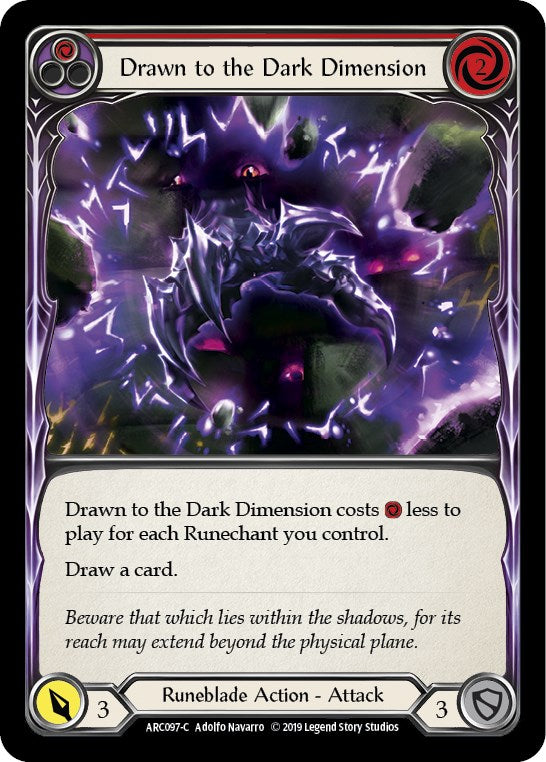 Drawn to the Dark Dimension (Red) [ARC097] [Arcane Rising] 1st Edition Normal