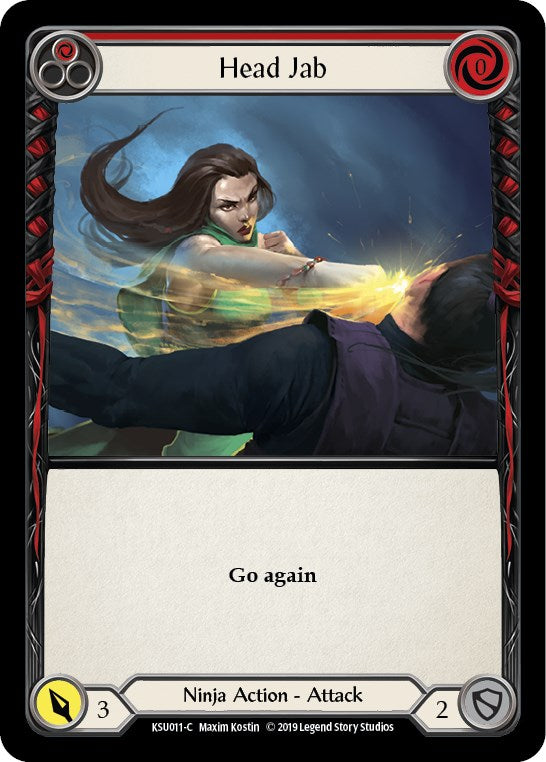 Head Jab (Red) [KSU011] [Hero Deck: Katsu] 1st Edition Normal