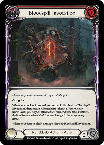 Bloodspill Invocation (Red) [ARC106] [Arcane Rising] 1st Edition Normal