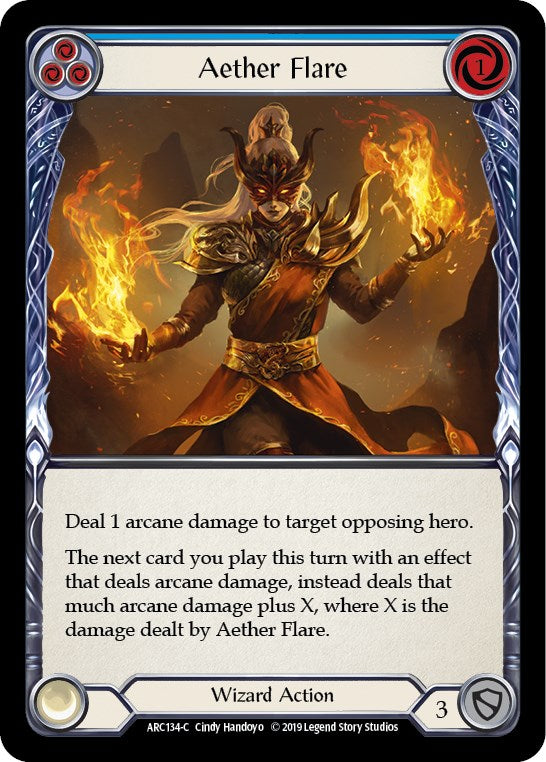 Aether Flare (Blue) [ARC134] [Arcane Rising] 1st Edition Normal